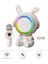 Taşınabilir Rgb Işılı Sevimli Figürlü Mikrofonlu Karaoke Bluetooth Hoparlör Krem 1