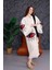 Müslin Kimono %100 Pamuklu Yin Yang Göz Baskılı Desenli Bornoz Kaftan Sabahlık 7