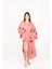 Müslin Kimono %100 Pamuklu Leopar Baskılı Desenli Bornoz Kaftan Sabahlık 2