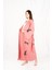 Müslin Kimono %100 Pamuklu Leopar Baskılı Desenli Bornoz Kaftan Sabahlık 3