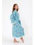 Müslin Kimono %100 Pamuklu Balık Desenli Jakarlı Bornoz Kaftan Sabahlık 3