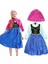 Anna Elsa Kostümü+Anna Pembe Bubble Saç+Taç+Asadoğum Günüdüğün Davet 5