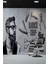 Retro Barber Shop Gri Tekstil Duvar Kağıdı 3