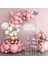 Macaron Pembe Balon Çelenk Kemer Karşılama Set 1