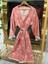 Müslin Kimono %100 Pamuklu Çapa Desenli Bornoz Kaftan Sabahlık 4