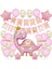 Pembe Taçlı Dinozor Folyolu Balon Set 3