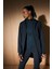 Fit Su Geçirmez Softshell Slim Fit Dar Kesim Kapüşonlu Fermuarlı Cepli Parka E5702AX25AU 3