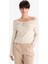 Slim Fit Dar Kesim Omzu Açık Uzun Kollu Tişört G1735AX25WN 4