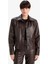 Regular Fit Polo Yaka Suni Deri Blazer Ceket G2308AX25WN 1
