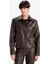 Regular Fit Polo Yaka Suni Deri Blazer Ceket G2308AX25WN 4