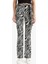 Fitted Zebra Desenli İspanyol Paça Pantolon G2988AX25WN 5