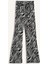 Fitted Zebra Desenli İspanyol Paça Pantolon G2988AX25WN 7