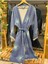 Müslin Kimono %100 Pamuklu Göz Desenli Jakarlı Bornoz Kaftan Sabahlık 2