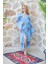 Müslin Kimono %100 Pamuklu Göz Baskılı Desenli Bornoz Kaftan Sabahlık 2
