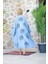 Müslin Kimono %100 Pamuklu Göz Baskılı Desenli Bornoz Kaftan Sabahlık 3