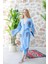 Müslin Kimono %100 Pamuklu Göz Baskılı Desenli Bornoz Kaftan Sabahlık 7
