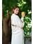 Müslin Kimono %100 Pamuklu Coffee Kahve Baskılı Desenli Bornoz Kaftan Sabahlık 6