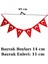 14X8 cm Üçgen Keçe Türk Bayraklı Duvar Süslemesi | 29 Ekim Cumhuriyet Bayramı Pano ve Süsleme 3