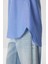 Çizgili Oversize Dokuma Gömlek LDZ0050 Mavi 3
