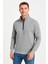 Erkek Dik Yaka Sweatshirt Dik Yaka Yarım Fermuarlı 3 Iplik Şardonlu Pamuk Kumaş 3