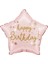 Pembe Happy Birthday Yazılı Yıldız Balon 3