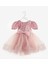 Pudra Boncuklu Pullu Kız Çocuk Elbise - Gloria 9