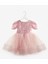 Pudra Boncuklu Pullu Kız Çocuk Elbise - Gloria 10