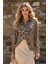 Kadın Classic Regular Fit Leopar Desenli Uzun Kollu Düğmeli Gömlek – Kadın Gömlek 1