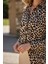 Kadın Classic Regular Fit Leopar Desenli Uzun Kollu Düğmeli Gömlek – Kadın Gömlek 3