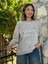 NC50793 Italyan Beauty Yazılı Coton Sweatshirt Krem 7