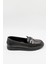 Kadın Hakiki Deri Tokalı Loafer Ayakkabı 25075610K - Siyah - 36 1