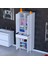 Yeni Afra 60 x 173 x 32,5 cm 1 Çekmece 4 Kapak 5 Raf 8 Bölme Çok Amaçlı Banyo & Mutfak Dolabı 4