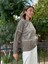 NC8533 Italyan Padi Yazılı Coton Sweatshirt Vizon 3