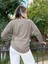 NC8533 Italyan Padi Yazılı Coton Sweatshirt Vizon 4