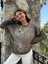 NC8533 Italyan Padi Yazılı Coton Sweatshirt Vizon 5