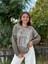 NC8533 Italyan Padi Yazılı Coton Sweatshirt Vizon 6