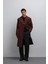 Bordo Relax Fit Erkek Trençkot 1