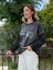 NC8533 Italyan Padi Yazılı Coton Sweatshirt Füme 6