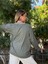 NC58939 Italyan Believe Taşlı Sweatshirt Haki 4