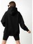 1990'S Tasarım Baskılı Siyah Oversize Unisex Kapüşonlu Sweatshirt Hoodie 2