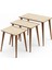 Istanbul Traverten 3'lü Zigon Sehpa %100 Mdf 3