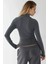 Kadın Slim Fit Yarım Balıkçı Yaka Bluz Busem Collection Grey 3