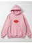 Acı Biber ve Dudak Tasarım Baskılı Oversize Kadın Kapüşonlu Sweatshirt Hoodie 3