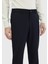 Lacivert Düz Dokuma Jogging Fit Casual Pantolon 4
