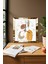 Gold Çerçeveli Minimalist Soyut Desenler Temalı Dekoratif Mdf Duvar Saati 1