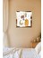 Gold Çerçeveli Minimalist Soyut Desenler Temalı Dekoratif Mdf Duvar Saati 5