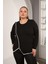 Büyük Beden Biyeli Bluz Siyah 3