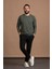 Regular Fit Bisiklet Yaka Rayon Kumaş Full Likralı Uzun Kol Sweatshirt 1