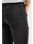 Erkek Pantolon Siyah Regular Fit Fermuarlı Jeans 6