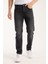 Erkek Pantolon Siyah Regular Fit Fermuarlı Jeans 2